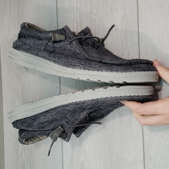 Hey Dude Mens Wally Woven Carbone Loafer Slip on shoes sz 13 - Picture 9 of 12